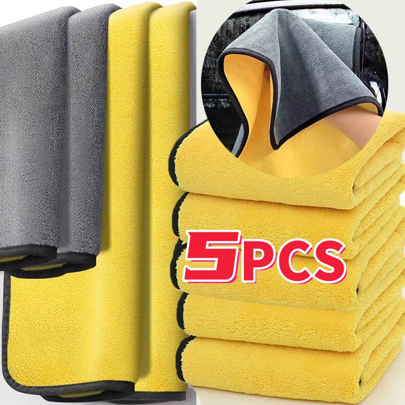 Microfiber Towel Detailing - 1/3/5PCS Mikrofaser Reinigung Handtuch Verdicken Weiche
